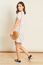 Load image into Gallery viewer, Pink Polka Dot Mini Smock Dress